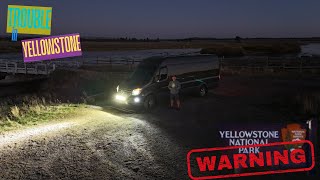 Got in Trouble in Yellowstone - Wrecked Vehicle in the Brush