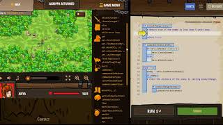 CodeCombat. Python solution. Agrippa returned