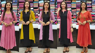 TRENDING COAT TYPE KURTIS WITH  HAND WORK || 𝐕𝐈𝐃𝐄𝐎#2681 || 𝐆𝐋𝐈𝐓𝐙𝐈𝐍𝐃𝐈𝐀 FASHIONS