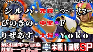 【スマブラSP】キャラ窓対抗トーナメント#3 1回戦 マルス窓 VS ファルコン窓 - Crew Battle Japan Marth Team VS Captain Falcon Team