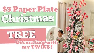 Easy DIY Peppermint Candy Christmas Tree | Christmas Tree Decoration Ideas 2024 | Holiday with TWINS