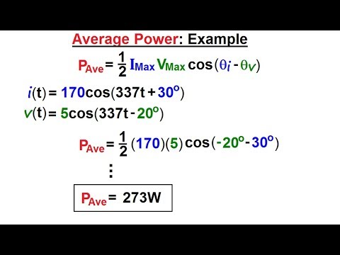 Electrical Engineering: Ch 12 AC Power (5 Of 38) Average Power: Example ...