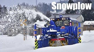 只見線　ENR1000　ロータリー仕業　2017.1.21　Japanese Snow blower Train