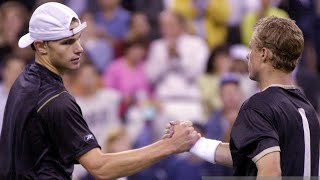 Andy Roddick vs Lleyton Hewitt 2001 US Open QF Highlights