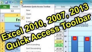 Excel Tip #007 - Quick Access Toolbar (QAT) Customise & Reset - Microsoft Excel 2010 2007 2013