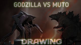 How To Draw Muto vs Godzilla, how to draw easy, animal art, Animal