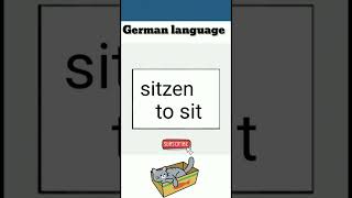 sitzen ( to sit) german verbs