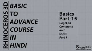 Rhino Basics in Hindi - 15. Cage Edit Command and tricks -1