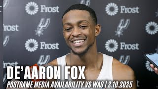 De'Aaron Fox Postgame vs Washington Wizards | 2.10.2025