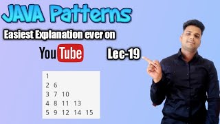 Number pattern programs in java | Advanced number pattern programs in java