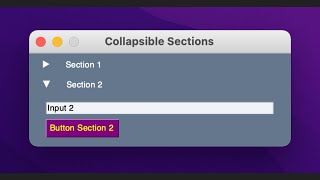 PySimpleGUI - Collapsible Sections