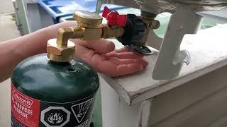 Using A 1lb Propane Tank Refill Adapter