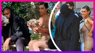 KANYE WEST AND "WIFE" BIANCA CENSORI TAKES HER TIGHTS-ONLY STYLE IN BERLIN ART EXHIBIT