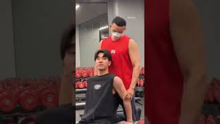 Fitness with Dunk and Perth #dunknatachai #perthtanapon #perthppe #dunkmeow #joongdunk #perthchimon