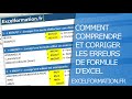 comment comprendre et corriger les erreurs de formule excel