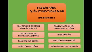 File excel bán hàng và quản lý kho thông minh- Version 1.2