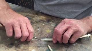 How to cut a quill pen