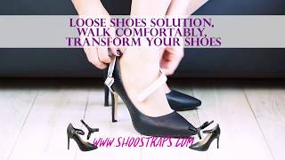 Detachable Removable Shoe Straps ShooStraps - To Hold Loose Heels, Wedges, Flats