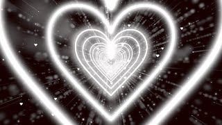 White Heart Background 🤍 Heart tunnel background | Neon Heart Background  | Anim