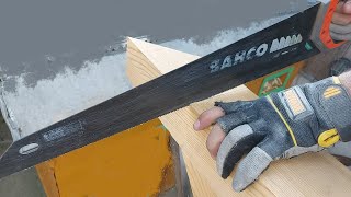 How to cut with a hand saw! BAHCO saw   #ToolsandTricks