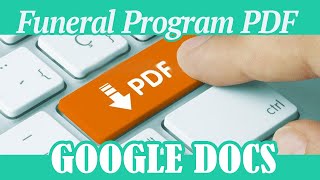 Create A PDF File Funeral Program Template - Google Docs - The Funeral Program Site