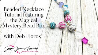 DIY beaded necklace featuring boho and specialty beads from Magical Mystery Bead Box