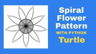 🌸 Beautiful Spiral Flower Pattern in Python Turtle | Turtle Graphics Tutorial