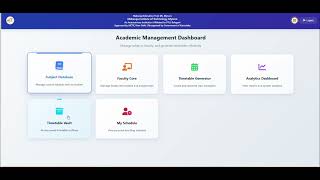 Automatic Timetable generator using AI