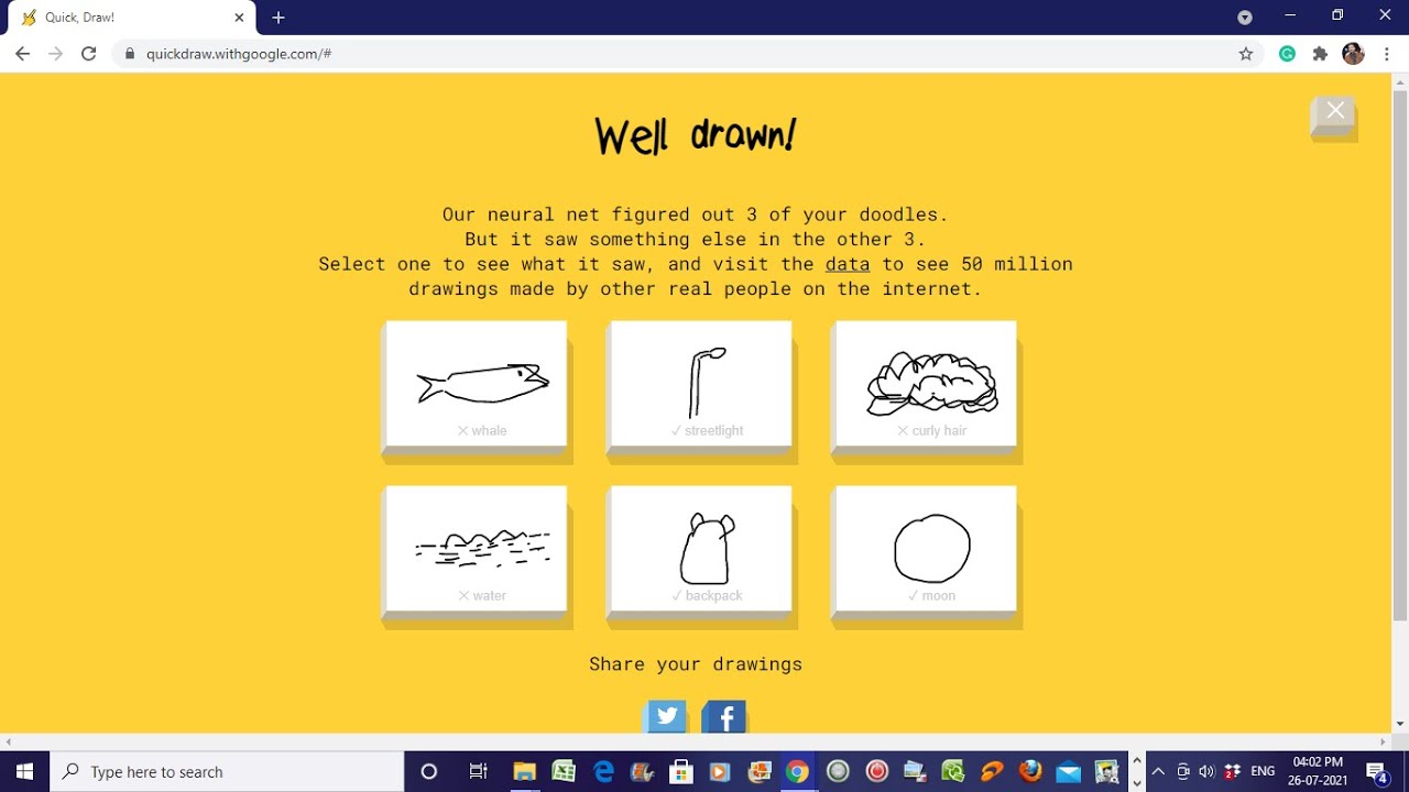 Quick Draw Google Game Play