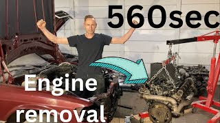 Taking The Engine Out Rebuild A W126 560sec U.S.A.-Version Part 9