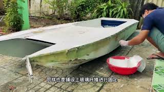 The cost is only a few hundred yuan. The guy makes his own solar speedboat by hand, and the finis...