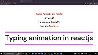 Implementing Typing Animation in React.js with react-typed - Step-by-Step Guide