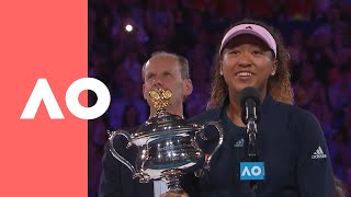 Naomi Osaka championship-winning speech | Australian Open 2019 Final