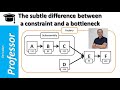 The subtle difference between a constraint and a bottleneck (Theory of Constraints)