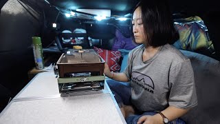 All-in-One Mini Stove for Car Life | Cooking Scallion Pancakes | Living in My Car ep 35 | 床车