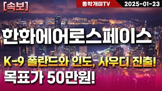 한화에어로스페이스-K-9 폴란드와 인도, 사우디 진출! 목표가 50만원!