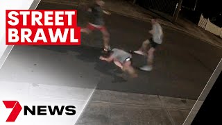 Police forced to use capsicum spray to break up wild Exeter street fight | 7NEWS