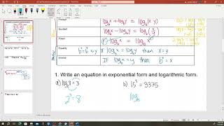 M3 - Lesson 6.4: Logarithmic Properties