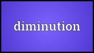 Diminution Meaning