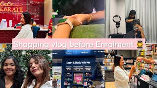 Shopping vlog👩‍🎓| Bath \u0026 Body works| Haircare|Nail Extension| Before enrolment ✨