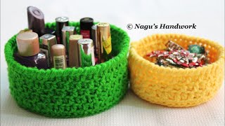 Crochet Basket Tutorials-Crochet Storage Basket Patterns-How to Crochet Bowl-How to Crochet Basket