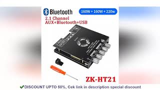 ✔️ZK-HT21 2x160+220W 2.1 Channel Bluetooth Digital Power Amplifier Board AUX Audio Stereo Subwoofer