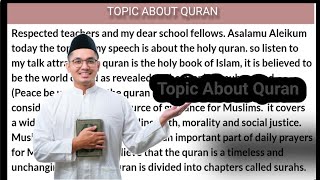 Topic About ||Quran|| Mowduuc Ku Saabsan Quranka.||| Ku baro Luuqadda English Afsoomaali