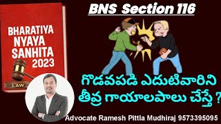 BNS Section 116 Grievous hurt #bns116 #bnssection116 #rameshmudhiraj #rameshpittla #trending #telugu