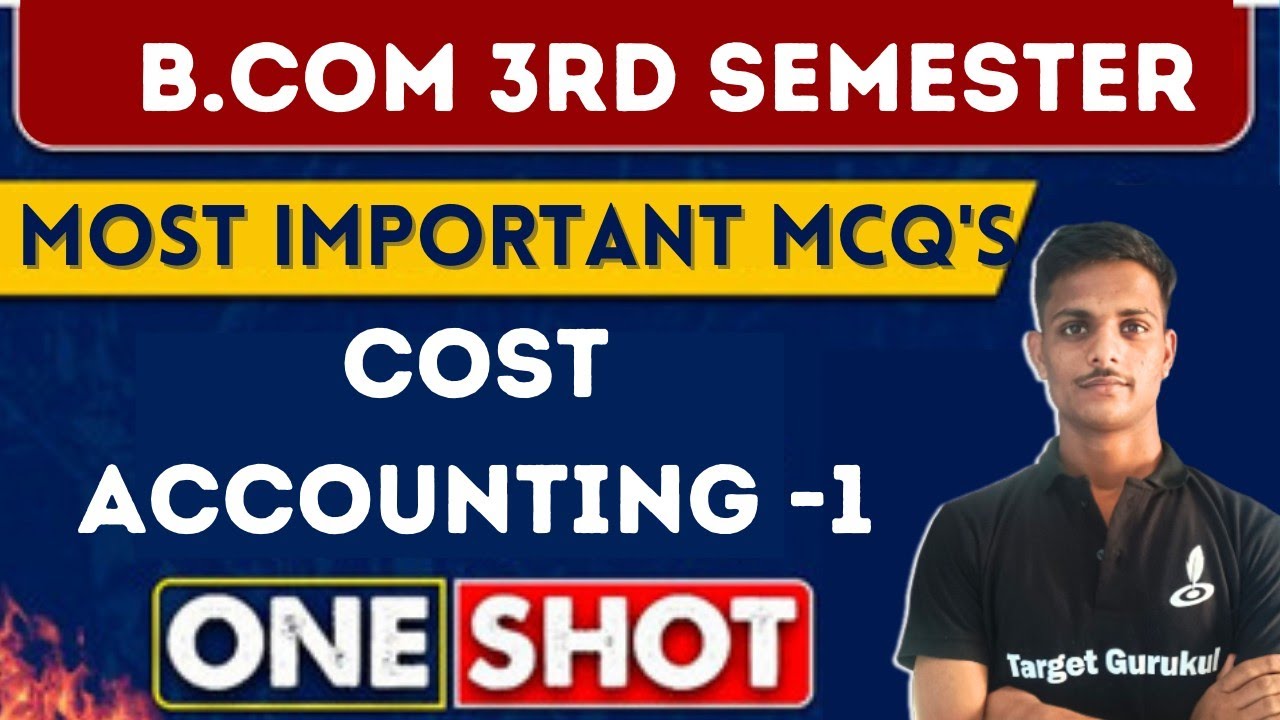 Model Paper Of Cost Accounting -1 | B.Com 3rd Semester Exam | DDU | MCQ ...