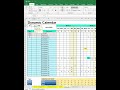 Create a Dynamic Calendar in Excel Roster Schedule Template #excel #roster  #exceltips #spreadsheet
