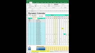 Create a Dynamic Calendar in Excel Roster Schedule Template #excel #roster #exceltips #spreadsheet