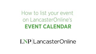 How to add an event to the Event Calendar [video]
