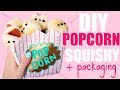 DIY POPCORN SQUISHY!! WITH PACKAGING!