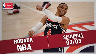 RODADA NBA 03/05 - NOITE HISTÓRICA DE WESTBROOK, CURRY SENDO DECISIVO, TOP 10 E MAIS!